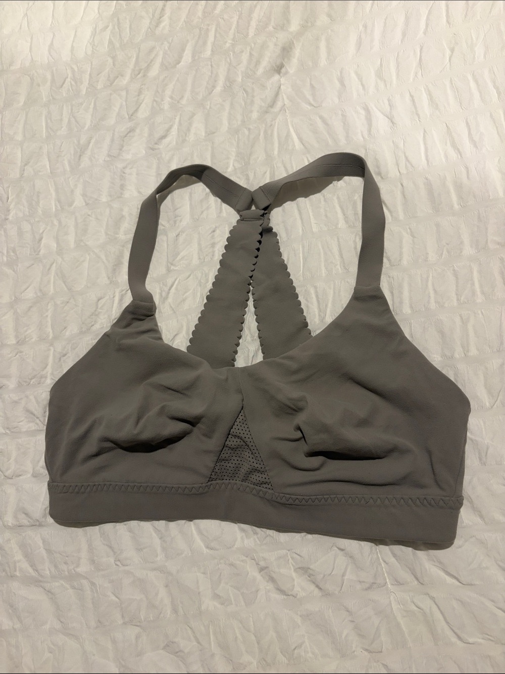 Athleta Sculpted Racerback Sports Bra in Charcoal Gray